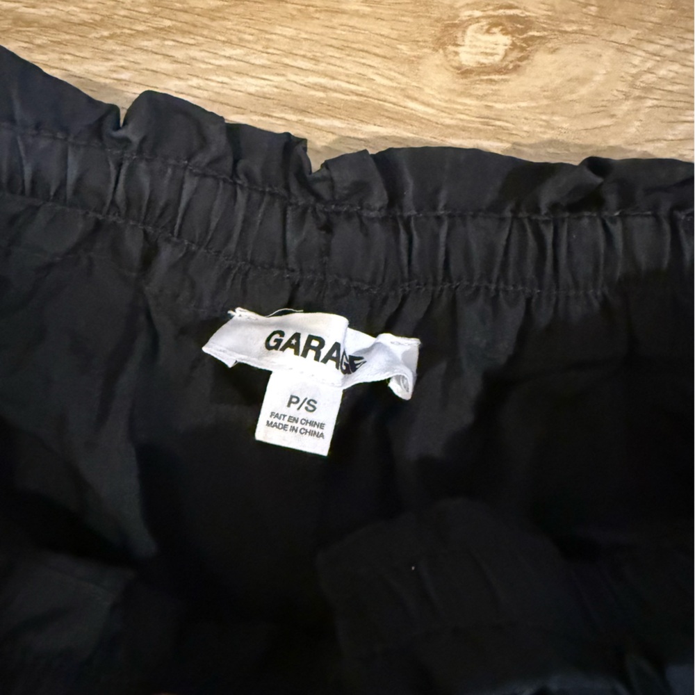 Garage Black Cargo Track Pants with Drawstring Details - Picture 4 of 4
